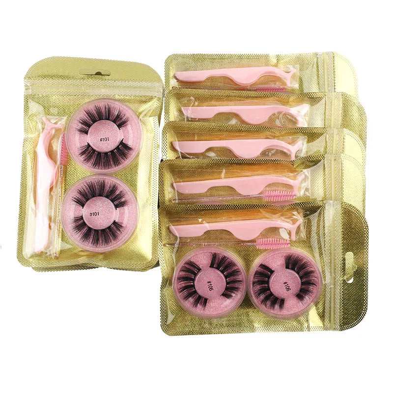 3D Mink Lashes Wholesale Natural Wispy False Eyelashes Makeup Beauty Soft Lashes in Bulk Long Lasting Volume Cilia Mink Eyelash