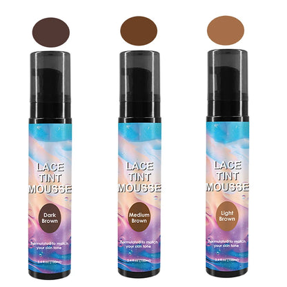 Lace Tint Mousse For Wigs Melt Tinted Wig Melting Mousse For Lace Wigs Quick Drying Lace Wig Tint Spray For Melting Baby Hairs