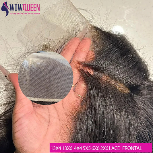 Straight 4x4 5x5 6x6 Lace Closure 2x6 Human Hair Transparent 13x4 13x6 Lace Frontal 100% Human Hair Remy Ear to Ear Full Frontal