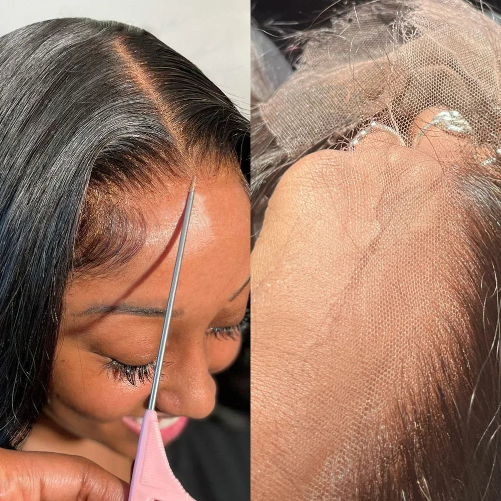 SKINLIKE Real HD Lace Frontal Melt Skins Deep Curly invisible HD Lace Closure Only 7x7 6x6 Deep Wave Curly Water Wave Human Hair