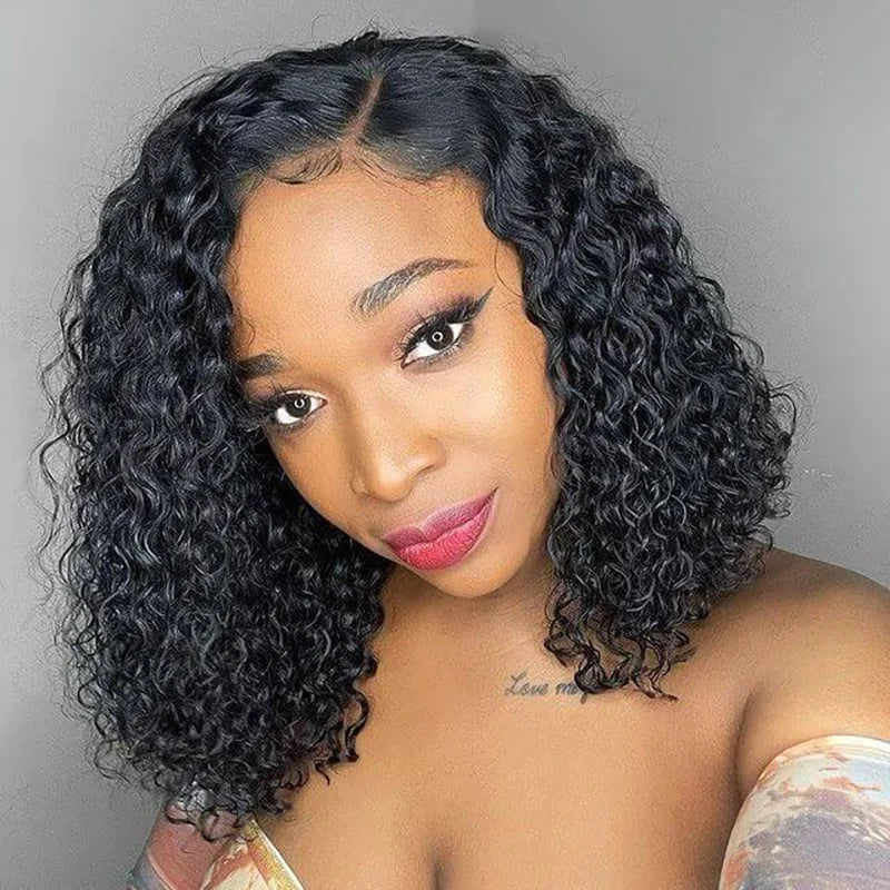 Wear And Go Water Wave Wig ISEE Hair Glueless Bob Wig Lace Front Human Hair Wigs Preplucked Pre Bleached Knots Ready To Wear