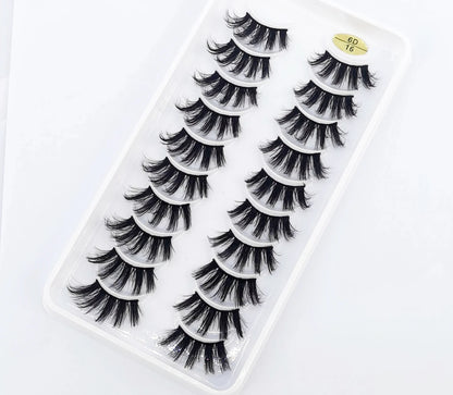 10 Pairs Crisscross Half Eye Lashes Natural False Eyelashes Handmade Faux 3D Mink Lashes Makeup Tools Eyelash Extension