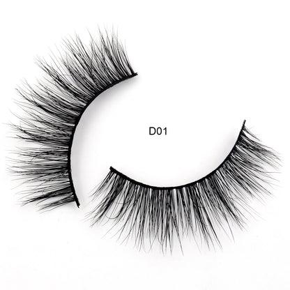 Visofree Mink Eyelashes 3D Mink Lashes Thick Crisscross Winged Eyelashes Cruelty Free Mink 1 Pair/box False Lashes D22
