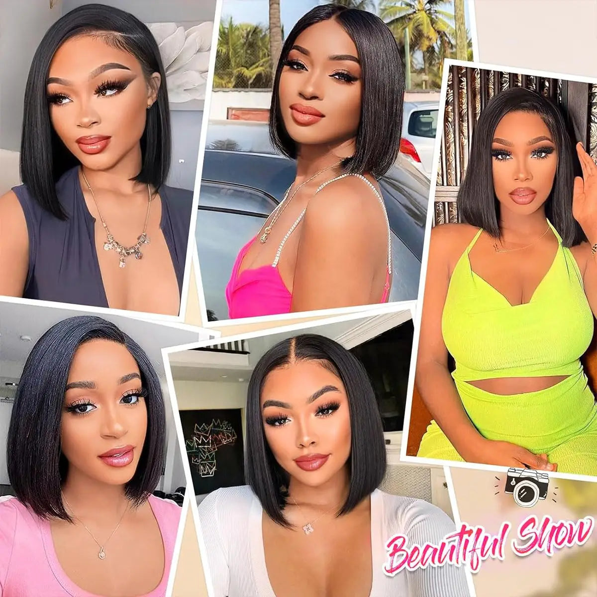 Glueless Wigs Human Hair Wear Go Bob Wigs Straight Lace Front Pre Plucked 13x4 HD Brazilian Transparent Lace Frontal Wig on Sale