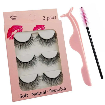 Eyelashes 3d mink lashes natural long make up false eyelashes eyelash brushes makeup eye lashes tweezers 3d lashes maquiagem