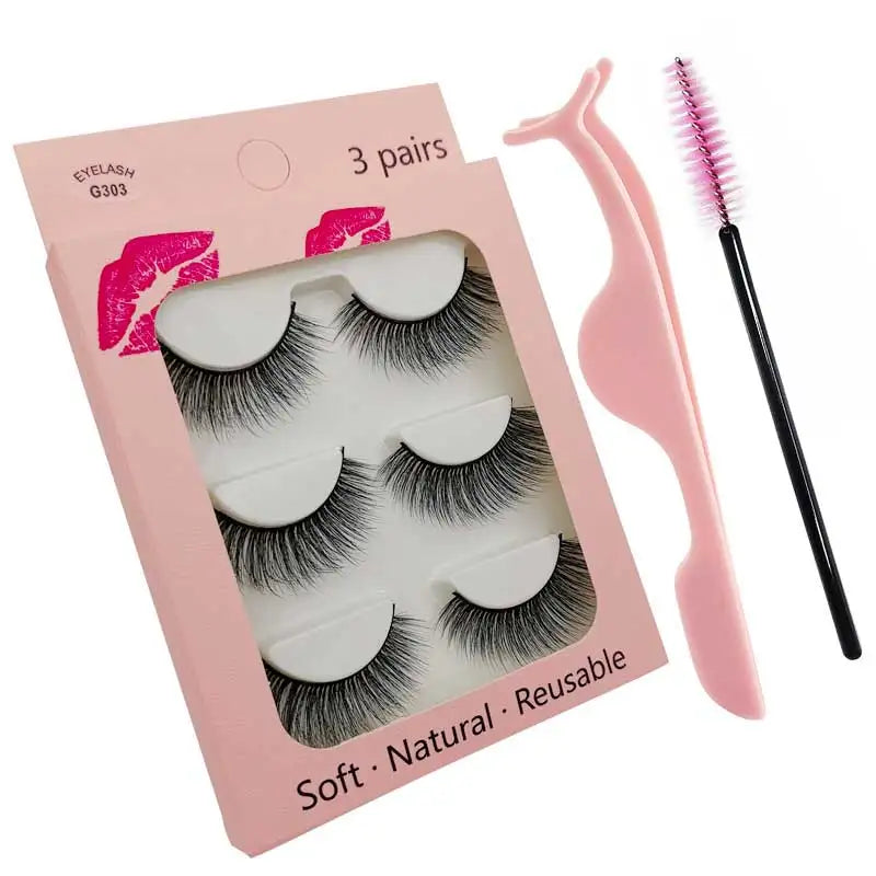 Eyelashes 3d mink lashes natural long make up false eyelashes eyelash brushes makeup eye lashes tweezers 3d lashes maquiagem