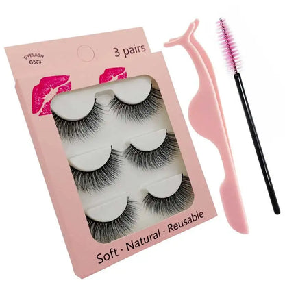 Eyelashes 3d mink lashes natural long make up false eyelashes eyelash brushes makeup eye lashes tweezers 3d lashes maquiagem