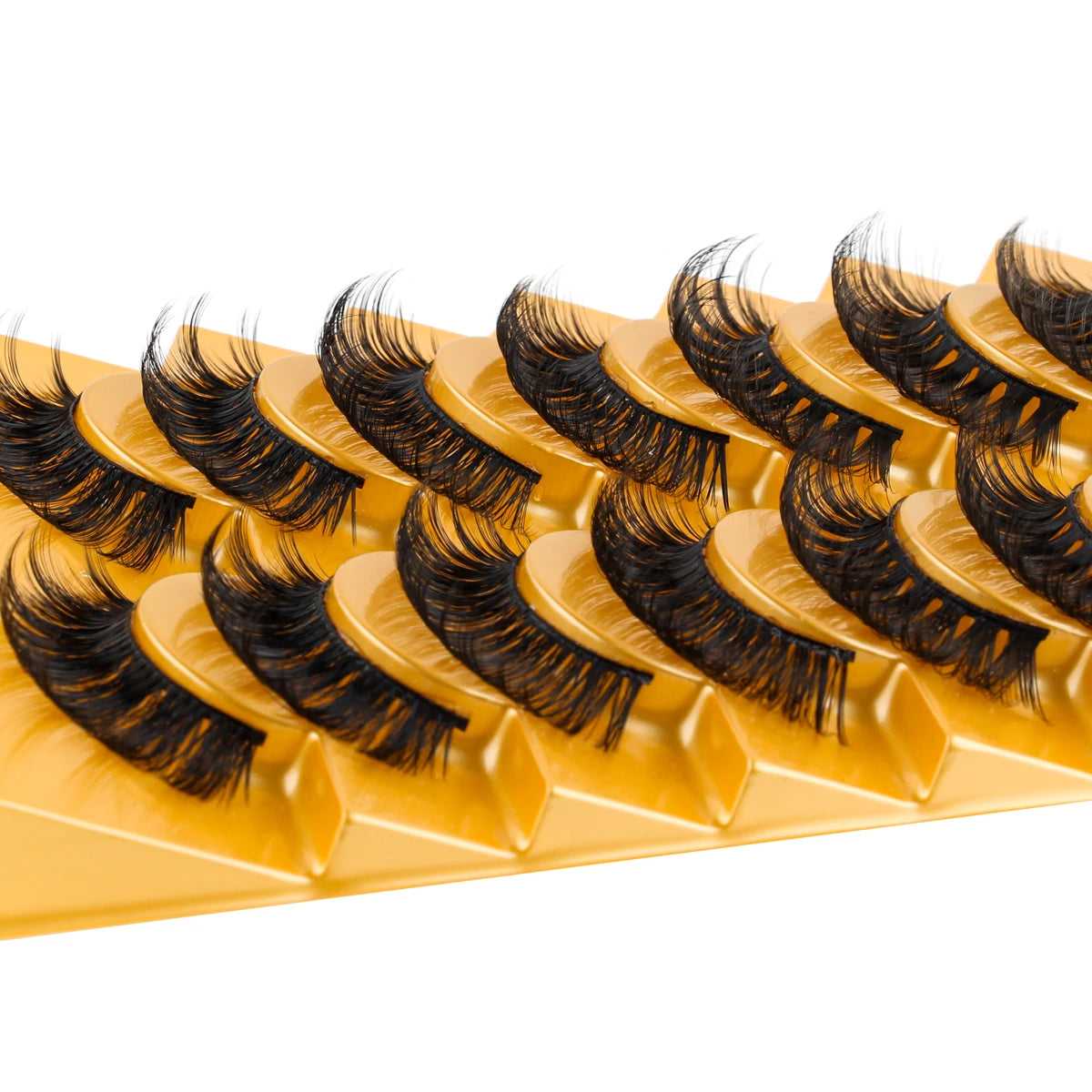 3D Mink Lashes 3/10 Pairs Cat Eye Half Lashes Natural Long False Eyelashes Strip Makeup Soft Fake Eyelash Extension Make Up Tool