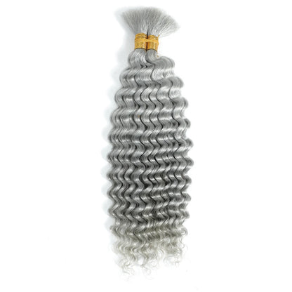 Human Braiding Hair Deep Wave Bulk Human Hair 100g No Weft Human Hair Bundles Micro Human Braiding Hair for Boho Braids