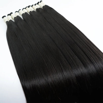 16A Vietnamese Double Drawn Human Hair Bulk Boho Braids Hair Extensions Short Hair Less Bone Straight No Weft 300g 613#
