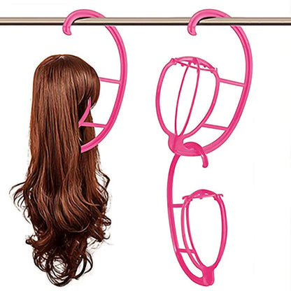 Hanging wig stand, wig holder for multiple wig stands, for hair extensions, wigs and accessories (3 pcs.)