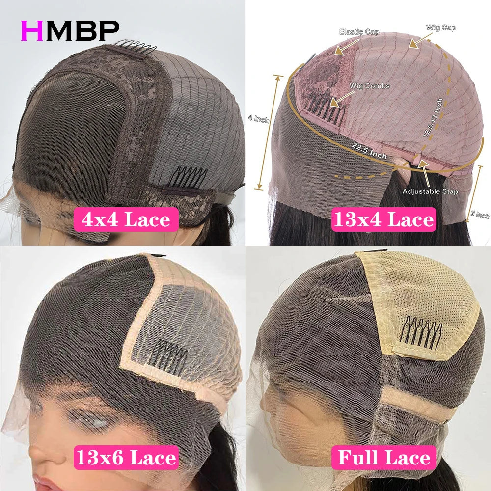 Full Lace Wig Straight 13x4/13x6 HD Lace Frontal Wigs For Women Brazilian Preplucked Lace Front Wig Human Hair 4x4 Closure Wig