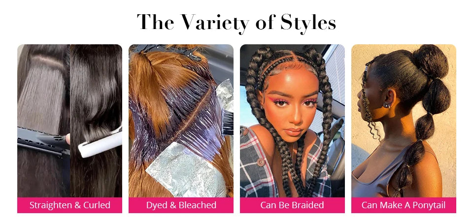 Full Lace Wig Human Hair 30 32 Inch Straight Lace Front Wigs Human Hair Brown Human Hair Wigs Pre Plucked 180 density