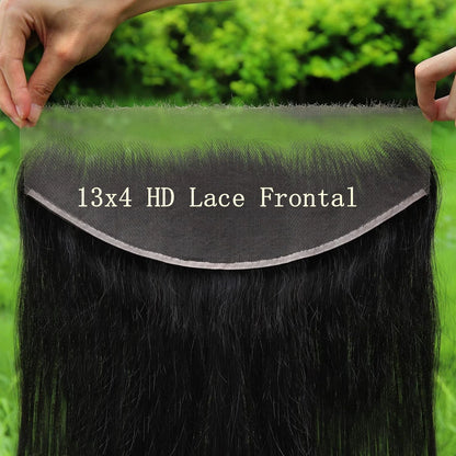 16A Double Drawn Vietnamese Bone Straight Bundles with 13x4 Lace Frontal 100% Raw Human Hair Bundle with 2x6/5x5 HD Lace Closure