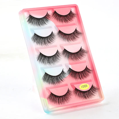 5 Pairs 3d mink eyelashes eyelash extension natural false eyelashes volume dramatic 3d lashes maquillaje mink cilios makeup tool