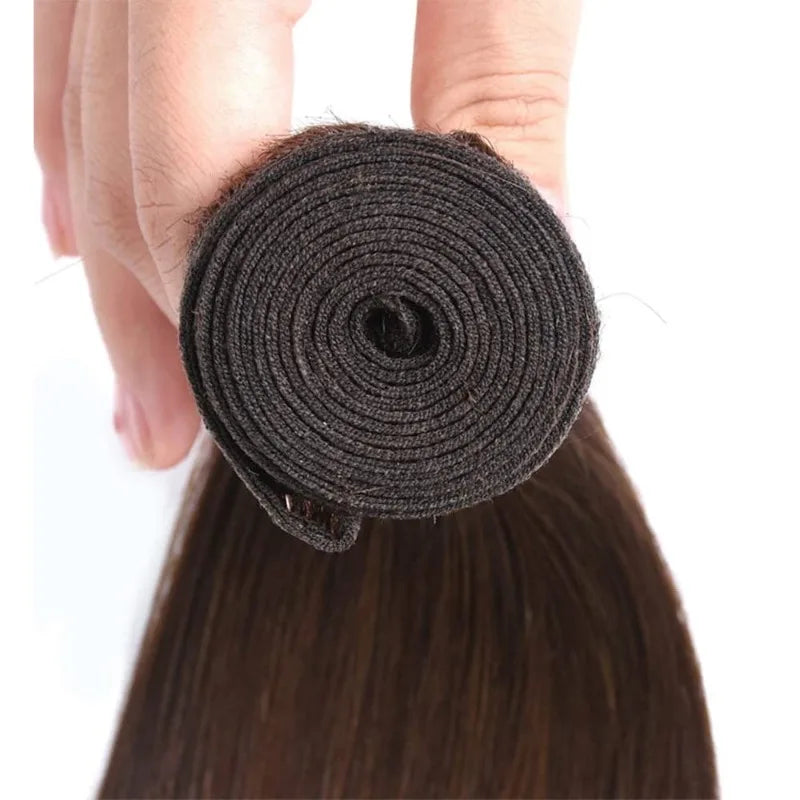 Straight Bundles Human Hair 1PC 12-26 Inch #4 Light Brown 12A Grade Brazilian Virgin Wave Remy Hair Bundle For Women 100g/PC