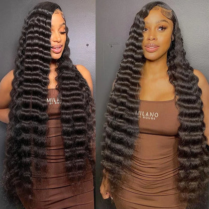 1/3/4 Pcs Loose Deep Wave Bundles Human Hair Brazilian Human Hair Extensions For Women Raw Hair Bundles Deal Lemoda Hair Weaving