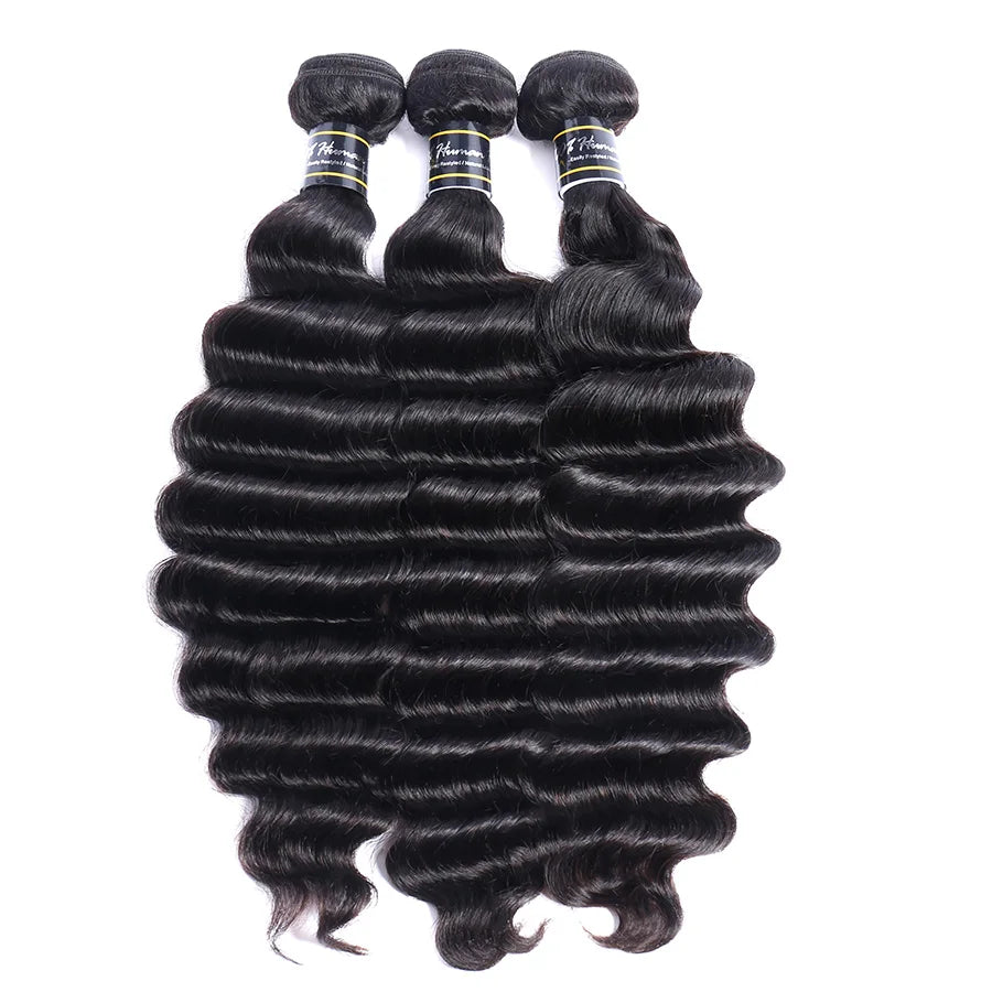 1/3/4 Pcs Loose Deep Wave Bundles Human Hair Brazilian Human Hair Extensions For Women Raw Hair Bundles Deal Lemoda Hair Weaving