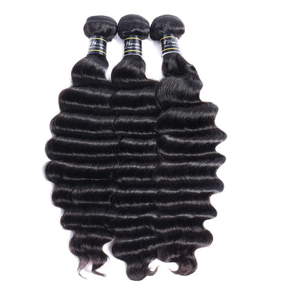1/3/4 Pcs Loose Deep Wave Bundles Human Hair Brazilian Human Hair Extensions For Women Raw Hair Bundles Deal Lemoda Hair Weaving