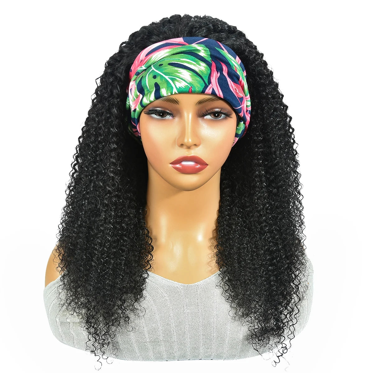 180% Kinky Curly Headband Wigs Glueless Curly Human Hair Wigs Kinky Curly Human Hair Wigs For Woman HairUGo