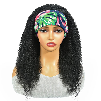 180% Kinky Curly Headband Wigs Glueless Curly Human Hair Wigs Kinky Curly Human Hair Wigs For Woman HairUGo
