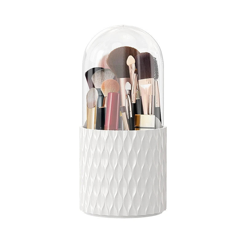 Rotary lid makeup brush storage barrel lipstick cosmetics dustproof storage barrel dormitory desktop simple pencil case