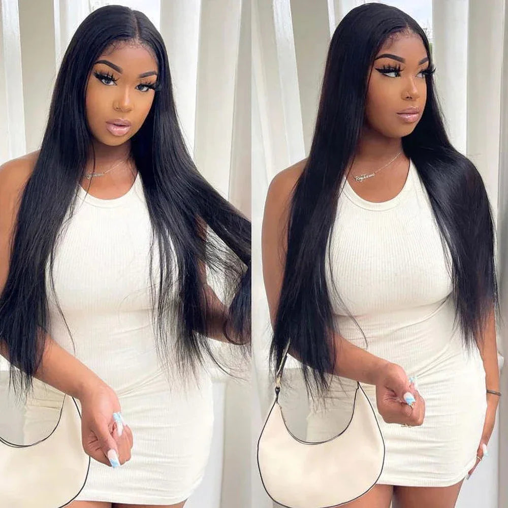 360 Full Lace Wig 13x6 Lace Front Human Hair Wigs For Women 30 34 Inch Brazilian Bone Straight Transparent Lace Frontal Wig 200%