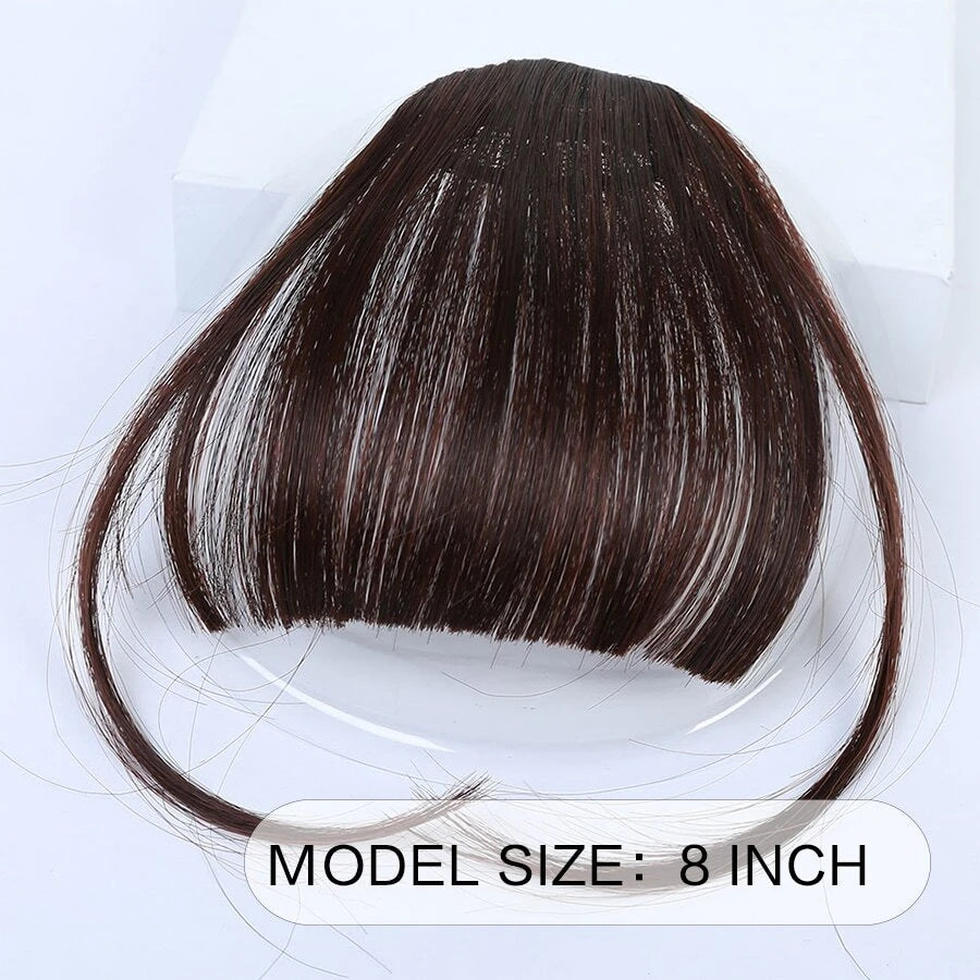 Clip-in bangs fronts neat dark brown bangs hairpieces wig hair piece bangs hairpieces clip-in hair extensions women hairpieces