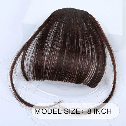 Clip-in bangs fronts neat dark brown bangs hairpieces wig hair piece bangs hairpieces clip-in hair extensions women hairpieces