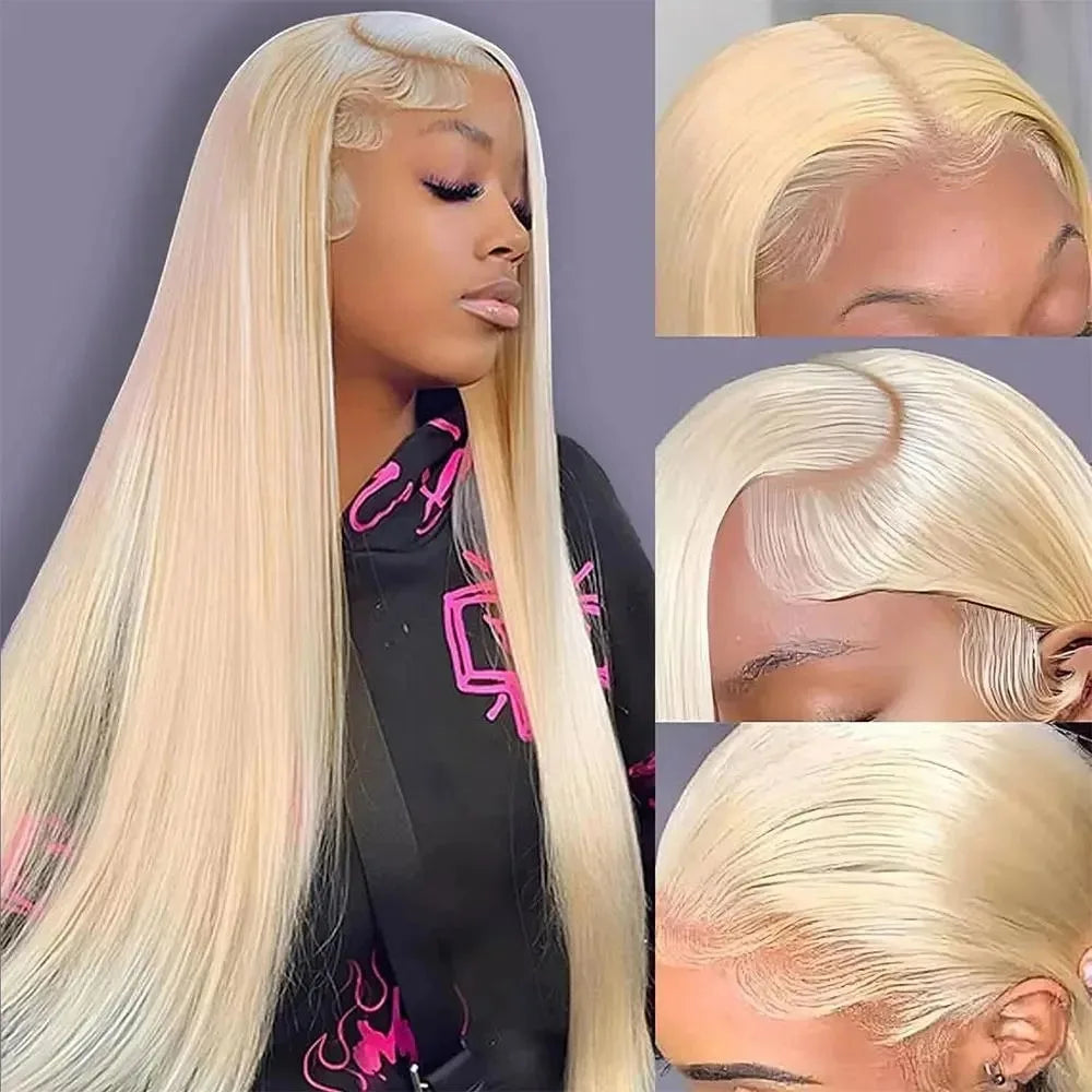 40 Inch 613 Hd Lace Frontal Wig 13x6 13x4 Blonde Straight Lace Front Wigs Human Hair Brazilian Colored Human Hair Wigs For Women