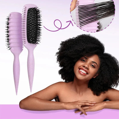 Styling Salon Curly Hair Styling Brush Curl Hair Brush for Combing and Shaping Men's and Women's Curls Reduce Pulling Tools