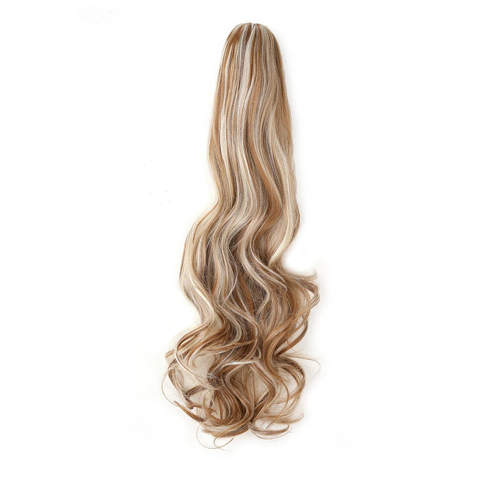 Ponytail Extension Synthetic Claw Clip in Hairpiece Curly Wavy Ponytail Hair Extensions Long Pony Tail Hairpiece for Women