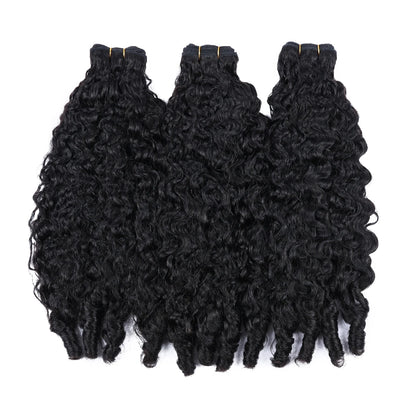 Burmese Curly Human Hair Bundles Pixie Curly Bundles Human Virgin Hair Weave Bundle Ocean Spiral Curly Hair 1 3 4 Bundles