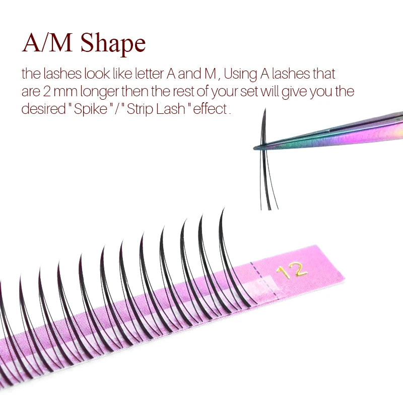 Song Lashes A Shape Wispy Fairy+V-shaped Lower Eyelashes+Wispy Spikes High Quality Eyelash Extension Group Makeup Supplies