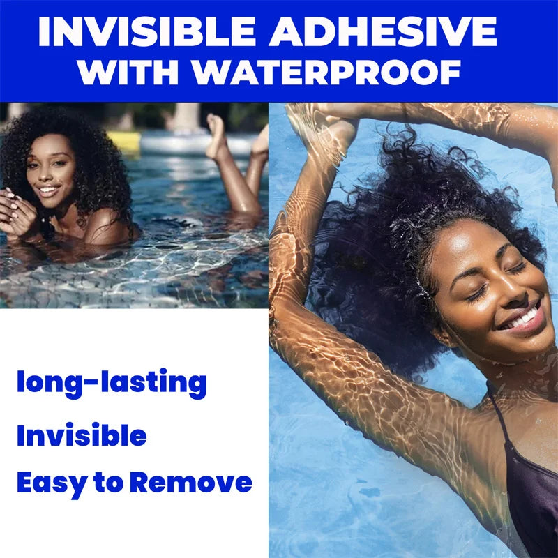 Waterproof Lace Wig Glue 1.3Oz Strong Hold Hair Glue For Hair Systems White Liquid Adhesive Glue For Toupee Durable Weave Glue