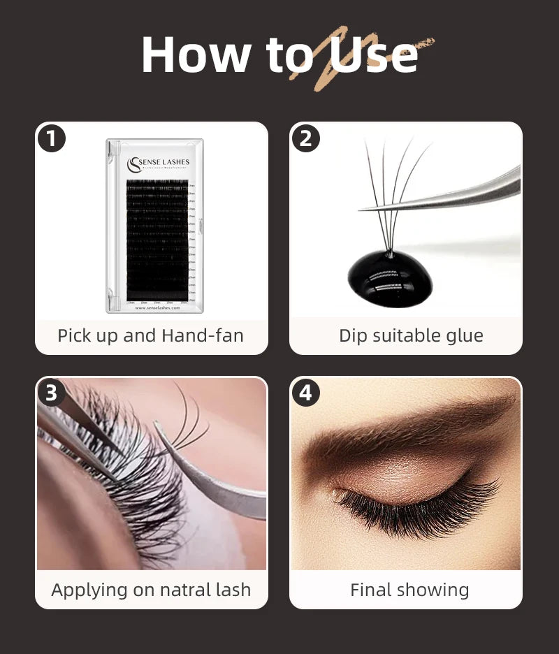 Faux Mink  8-25mm Natural Soft Lashes Bulk Wholesale Individual Lash 0.03MM Premium Mega Volume Eyelash Extensions Makeup