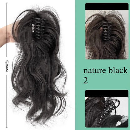 Ashely 14inch Waterfall Half A Ponytail Wig for Woman Clip-on High Ponytail Hair Clips Synthetic Wig High Quality Hair Extension