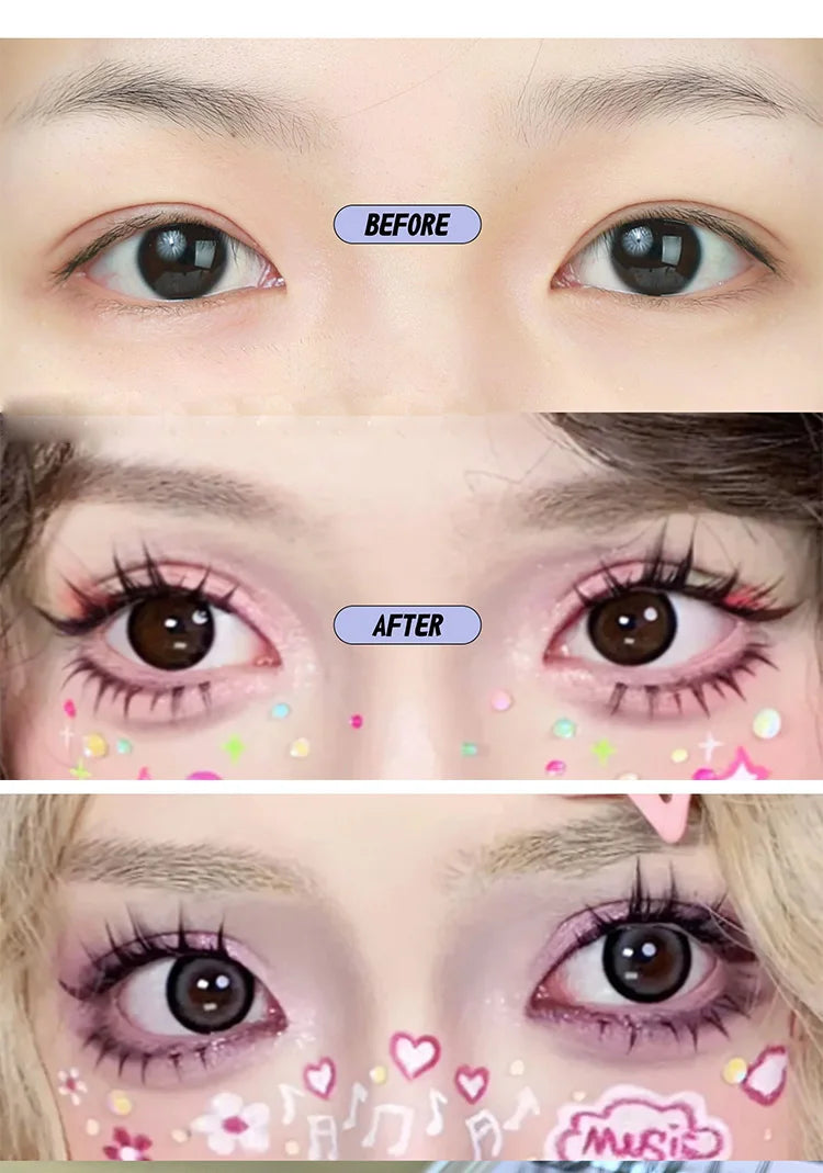 Cat Eye Individual Lashes Ultra-Large Wispy Thin Band Individual Cluster Lashes Kit for Self Application BQI Diy Lash Extensions