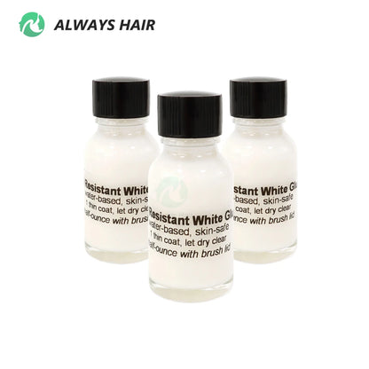 Toupee Glue 0.5 oz Oil Resistant White Glue for Hair System Lace Hair Glue