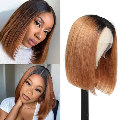 Glueless wigs  T Part Lace Front Wig 13*4 Lace Front Human Hair Wigs For Women  Closure Wigs 180 Density Short Straight Bob Wigs