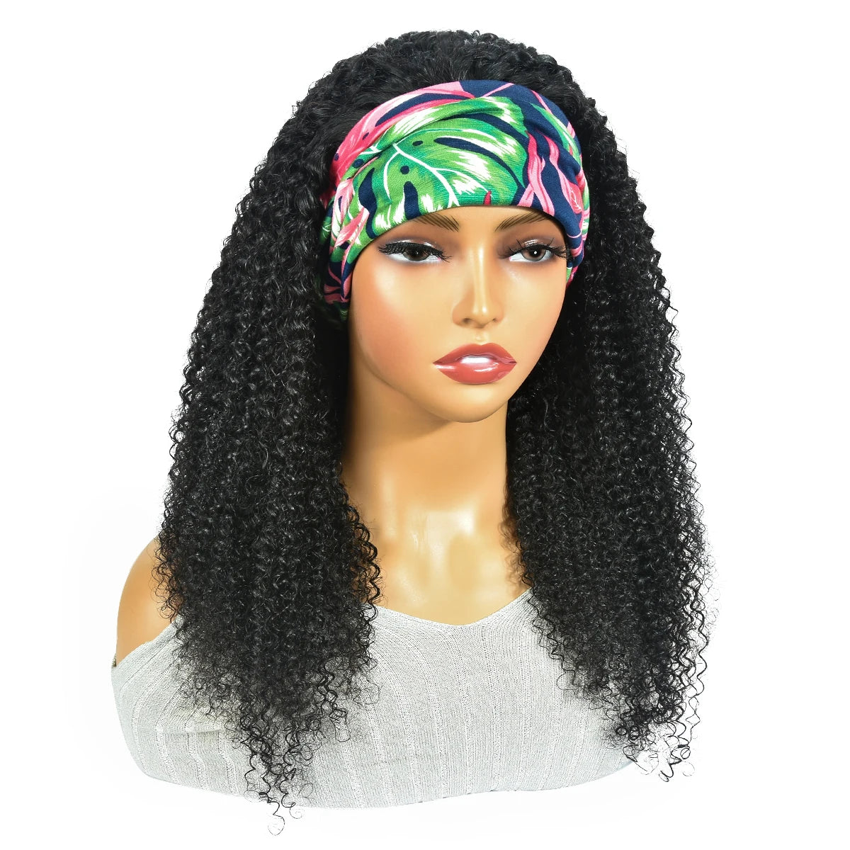 180% Kinky Curly Headband Wigs Glueless Curly Human Hair Wigs Kinky Curly Human Hair Wigs For Woman HairUGo