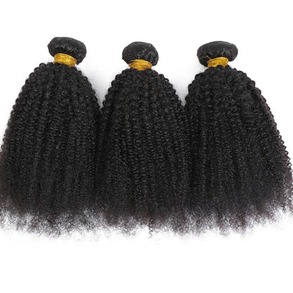 Afro Kinky Curly Bundles Brazilian 1/3 Afro Kinky Human Hair Bundles Deal 8-24" Hair Extensions Curly Human Hair Weave For Women