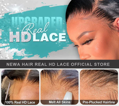 7x7 6x6 5x5 HD Lace Closure Pre Plucked Full 13x4 13x6 HD Lace Frontal Only Small Knots HD Lace Melt Skins Human Hair For Women