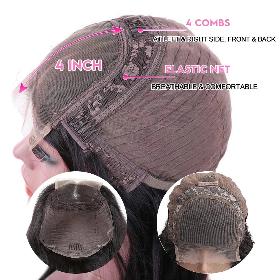 Mongolian Kinky Curly Human Hair Wigs Deep Curly HD Transparent Lace Frontal Wigs For Black Women Curly Remy Hair Wigs