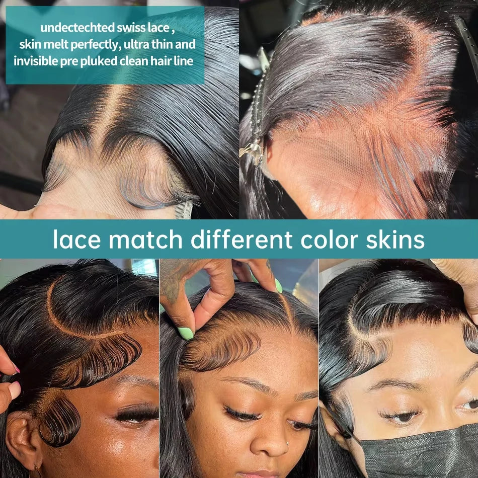 360 Full Lace Frontal Human Hair Wigs For Women Brazilian Body Wave 13x4 13x6 Transparent Lace Front Human Hair Wig Pre Plucked