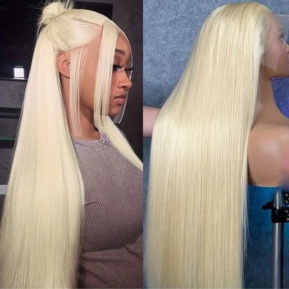 Straight 613 Human Hair Wigs Lace Front 13x4 Blond 613 HD Lace Frontal Wigs 250% Density Body Wave Lace Front Human Hair Wigs