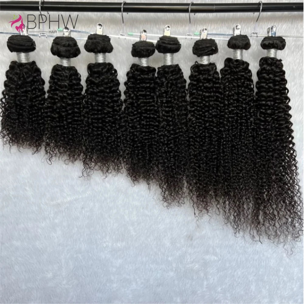 Mongolian Kinky Curly Human Hair Bundles Natural Jerry Curl Remy Hair Weave Bundle Raw Human Hair Extensions 1 3 4 Bundles Deal