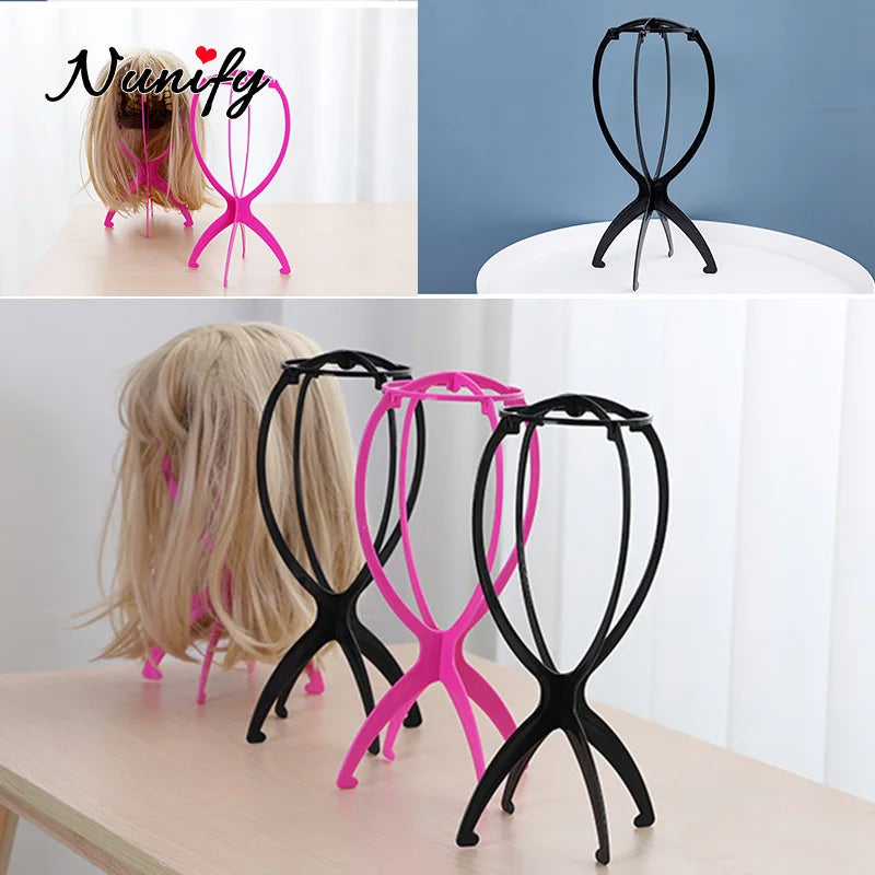 Wig Stand For Wigs Collapsible Portable Wig Holder Durable Wig Display And Dryer 1Pcs/Lot Hanging Plastic Stand Hair Tools