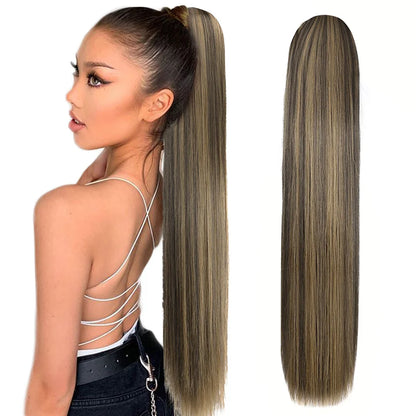 Long Curly Ponytail Extensions Synthetic Horse tails Curly False Tail For Women 32Inch Hairpiece Ponytail Hair Extensions