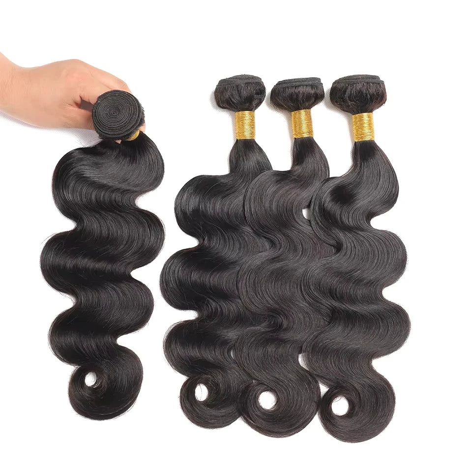 Wholesale 30 Inch Body Wave 3 4 Bundles Brazilian Hair Wavy Weave Human Hair Bundles Extensions Raw Hair Extensions Long Hair